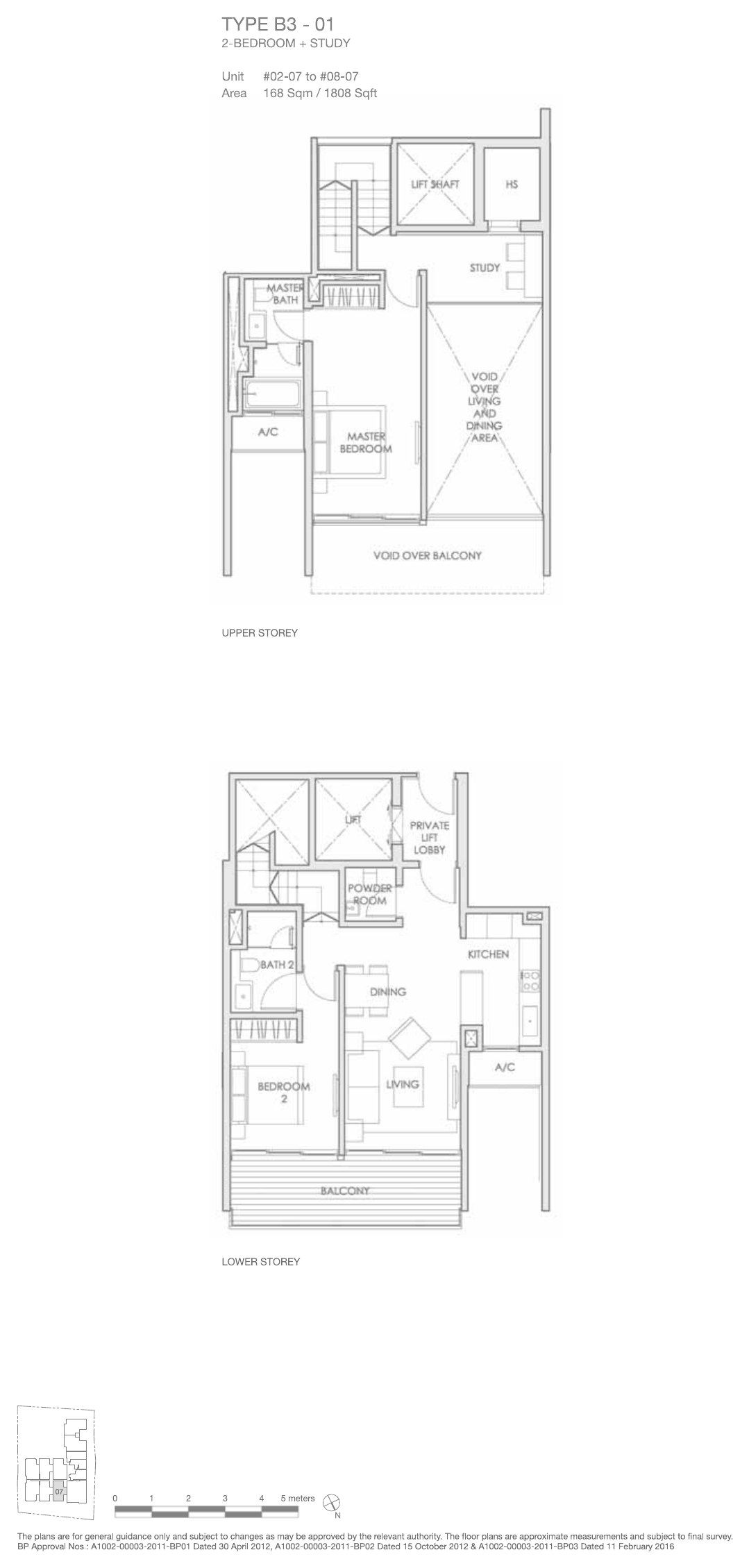 Type B3-01 · 2-Bedroom + Study Loft