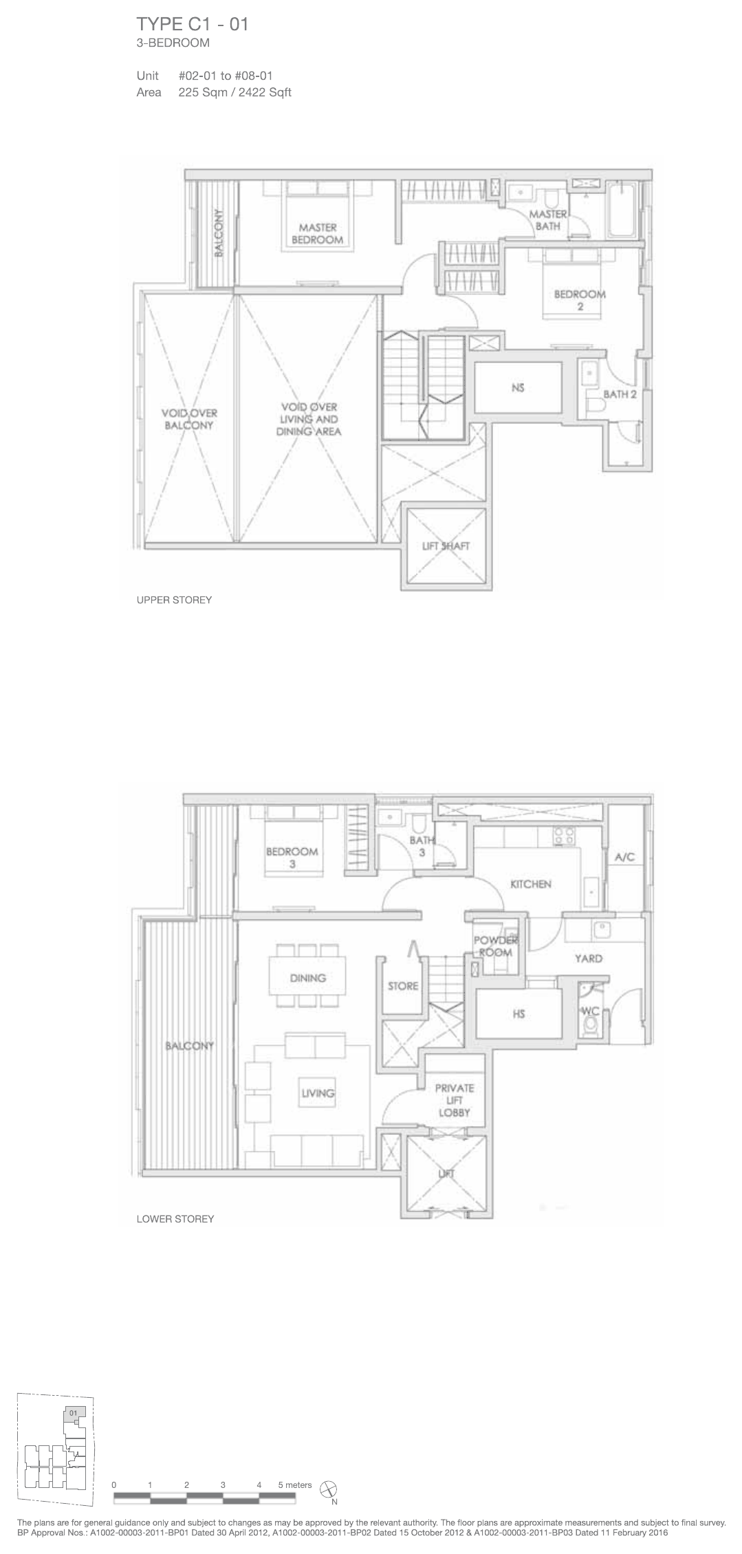 Type C1-01 · 3-Bedroom Loft