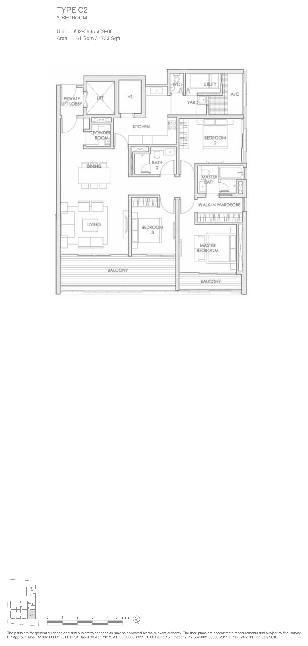 Type C2 · 3-Bedroom